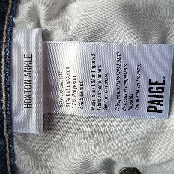 PAIGE Hoxton Ankle Jeans Faye Wash Size 27 - Picture 12 of 16